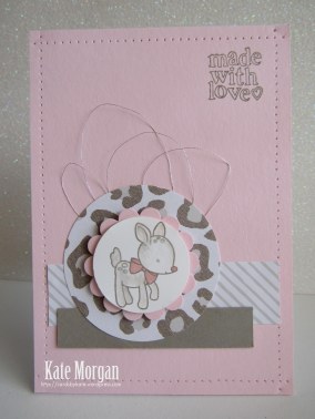 Made With Love Baby Girl Card #stmpinup