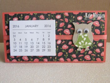 Mini Tab Calendar 5 #stampinup