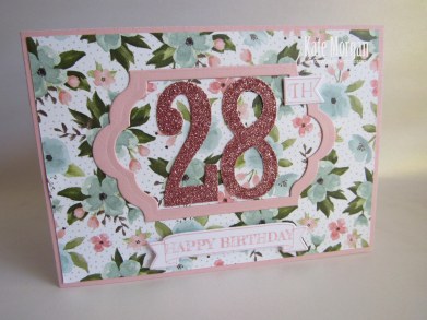 Large Numbers Framelits Number of Years Birthday Bouquet @CardsbyKate #stampinup