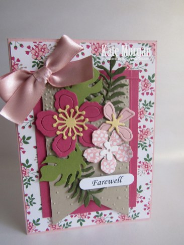 Botanical Builder Framelits, Love Blossoms DSP, Farewell Handmade Card, DIY,  #stampinup