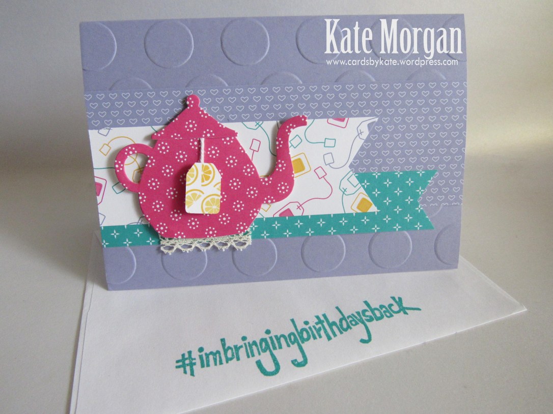 Cups &amp; Kettle Framelits, Feminine Handmade Card, stampinup, Occasions2016