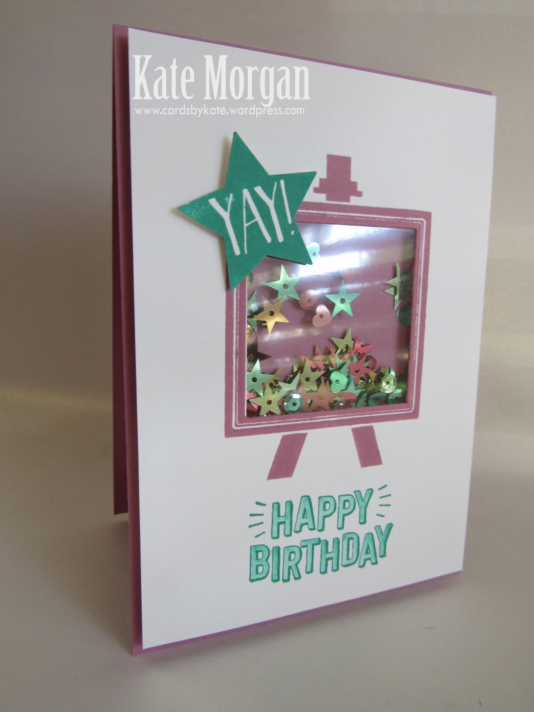 Painter's Palette, Shaker Card, Layered Squares Framelits, #stampinup, 2016-2017 Annual catalogue