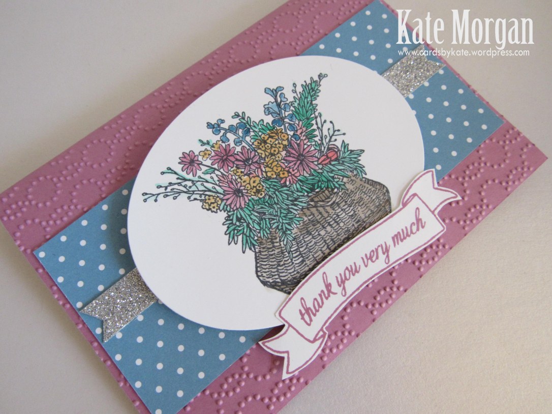 Basket for You, #stampinup, Elegant Dots TIEF, #stampinupaustralia, 2016-2017 Hostess set, DIY, Feminine Handmade card