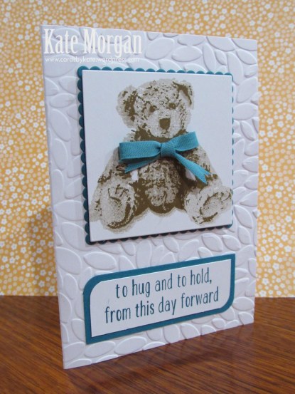 Baby Bear, DIY, #stampinup, Handmade card, Stampin Up 2016, Layered Square Framelits, TIEF