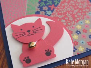 Affectionately Yours Foxy Friends Cat Sunburst Feminine handmade card #stampinup DIY, @cardsbykate