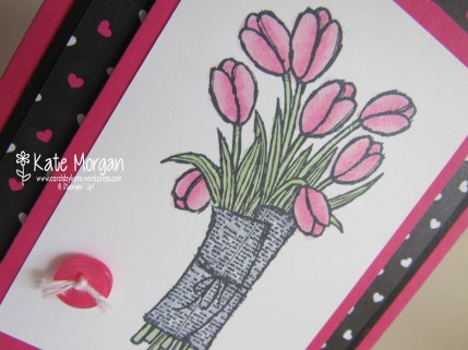 Pop of Pink, Love is Kindness, Tulips Handmade card Wink of Stella #stampinup @cardsbykate