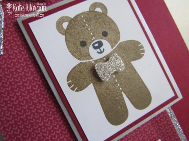 Teddy Bear Cookie Cutter Christmas, #stampinup Holiday Catalogue 2016, @cardsbykate DIY