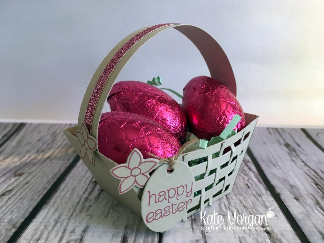 Easter Basket using Stampin' Ups Window Box Thinlits by Kate Morgan, Independent Demonstrator Australia. Occasions 2017 3D DIY