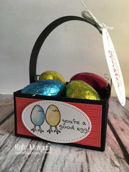 Easter Treat Baskets using Stampin Ups Hey Chick stamp set by Kate Morgan Independent Stampin Up Demonstrator Australia 3D DIY closeup