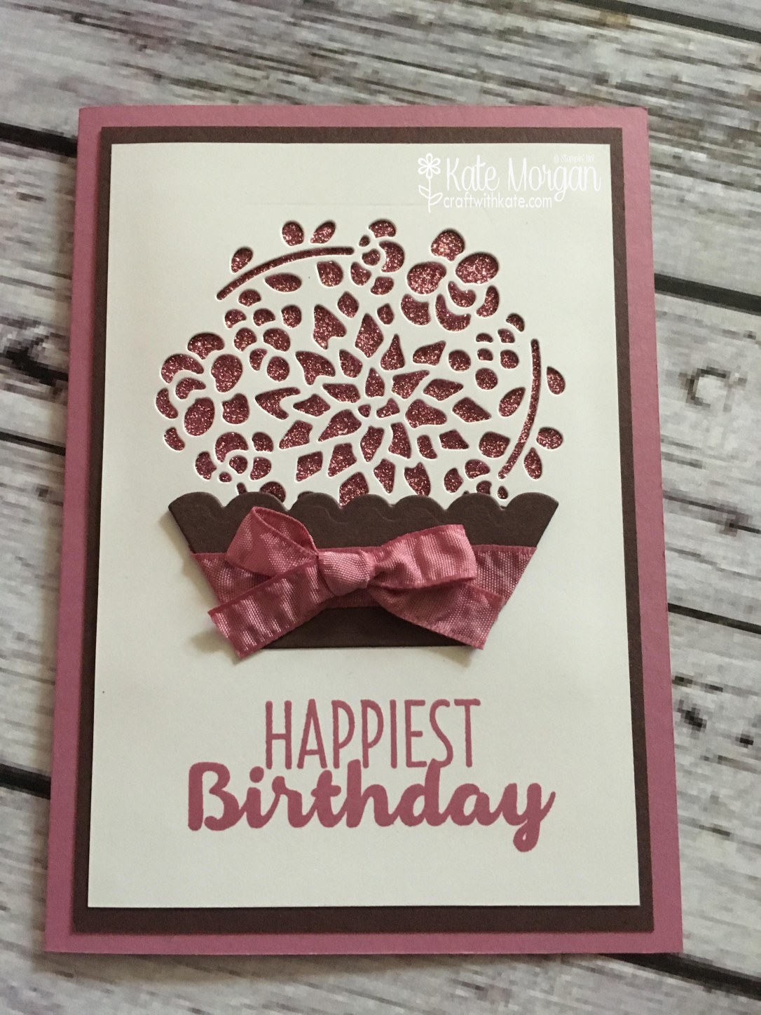 Feminine card using Stampin' Ups Window Box Thinlits by Kate Morgan, Independent Demonstrator Australia. Occasions 2017 3D DIY
