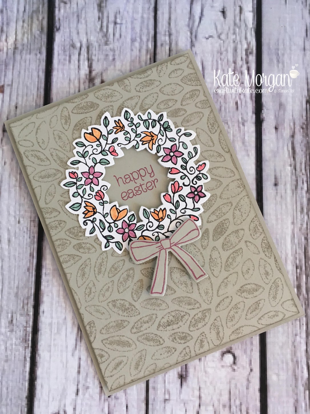 Happy Easter card using Stampin' Ups Circle of Spring by Kate Morgan, Independent Demonstrator Australia. Occasions 2017 3D DIY