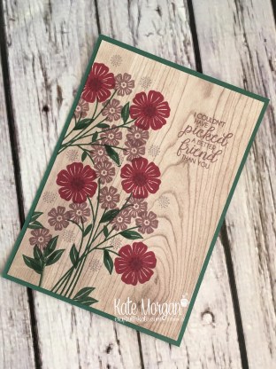 Beautiful Bouquet stamp set with Wood Textures DSP by Kate Morgan, Independent Stampin Up Demonstrator Australia