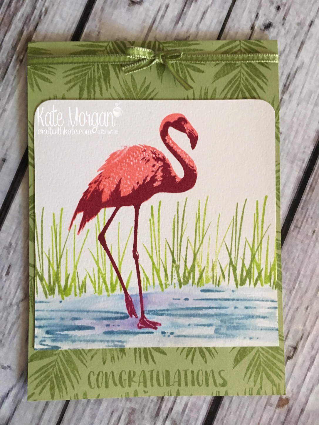 Fabulous Flamingo by Kate Morgan, Independent Stampin Up demonstrator, Australia