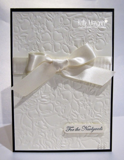 Faux Embossing with Detailed Floral Thinlits by Kate Morgan, Independent Demonstrator, #stampinup DIY