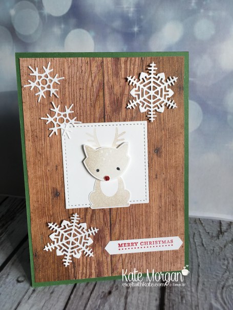 Heart of Christmas Card using Foxy Friends &amp; Seasonal Layers Thinlits by Kate Morgan, Independent Stampin Up Demonstrator, Australia DIY