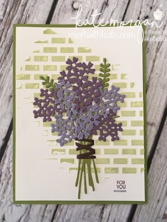 Embossing Paste, Texture made easy, using Stampin Ups Beautiful Bouquet Bundle by Kate Morgan, Independent Demonstrator, Australia.