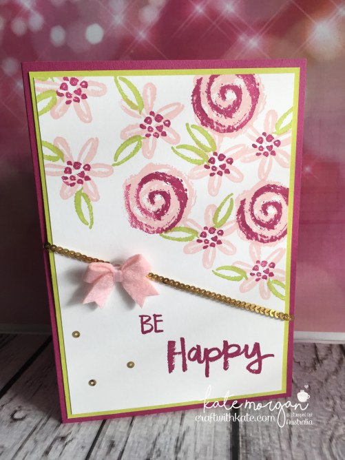 Floral Handmade Card using Stampin' Up!s Paint Play by Kate Morgan, Independent Stampin' Up! Demonstrator, Australia