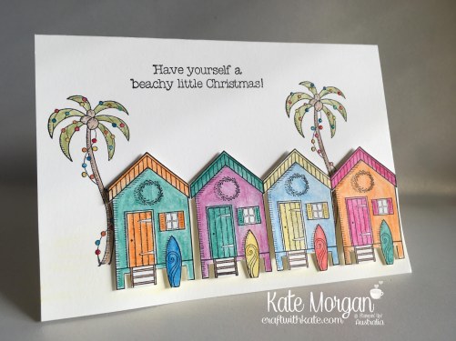 Aussie Christmas Card using Stampin Up Beachy Little Christmas by Kate Morgan, Independent Demonstrator, Australia. DIY, Handmade