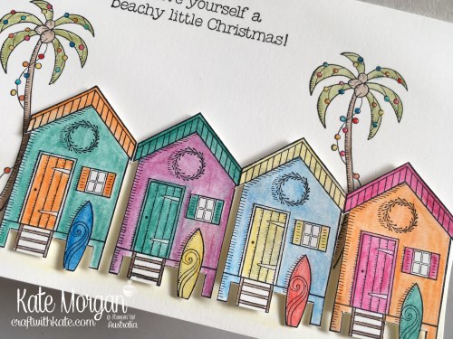 Aussie Christmas Card using Stampin Up Beachy Little Christmas by Kate Morgan, Independent Demonstrator, Australia. DIY