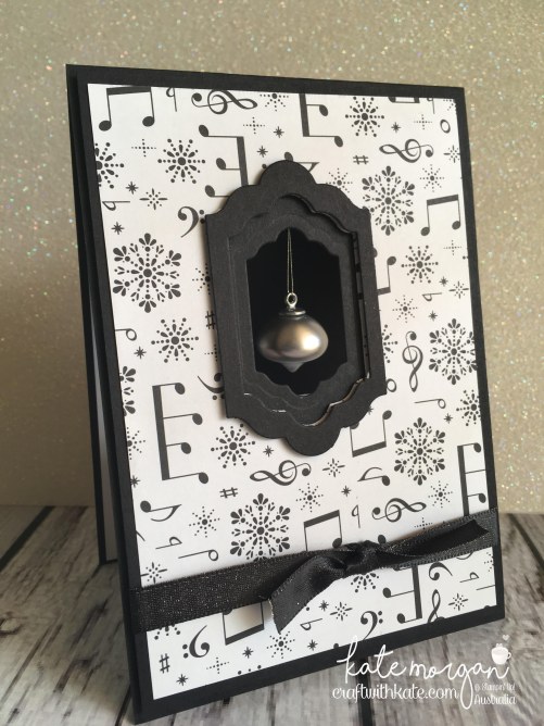 Handmade Christmas Card using Stampin Ups Merry Music DSP, Musical Season & Mini Ornaments by Craft with Kate, Independent Demonstrator Australia 2017 diy.jpg