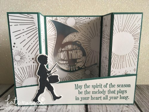 Heart of Christmas Inspiration using Stampin Up Musical Season & Yaer of Cheer Specialty DSP by Craft with Kate, Independent Demonstrator Australia 2017 Holiday catalogue Bridge Fold Car