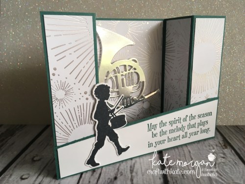 Heart of Christmas Inspiration using Stampin Up Musical Season & Yaer of Cheer Specialty DSP by Craft with Kate, Independent Demonstrator Australia 2017 Holiday catalogue Bridge Fold Car