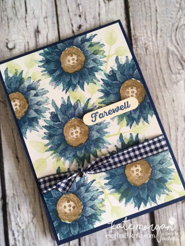 Farewell card using Stampin Up Painted Harvest, by Kate Morgan, Independent Demonstrator, Australia. Fancy #makeacardsendacard