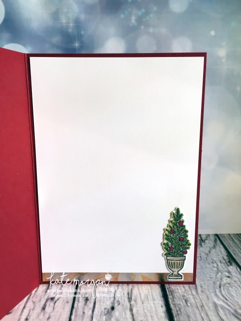 Christmas Card using Stampin Up At Home with You by Kate Morgan, Independent Demonstrator, Australia inside