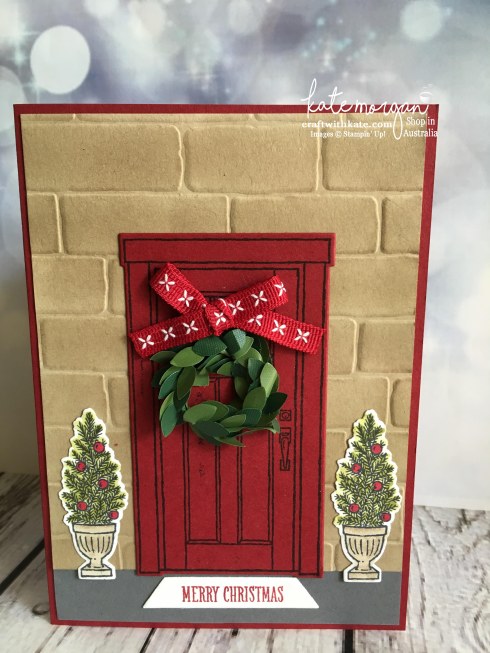 Christmas Card using Stampin Up At Home with You by Kate Morgan, Independent Demonstrator, Australia