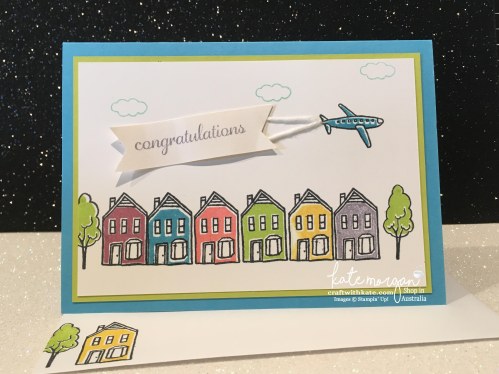 Stampin Up In the City by Craft with Kate, Independent Demonstrator, Australia Congratulations Handmade Card DIY