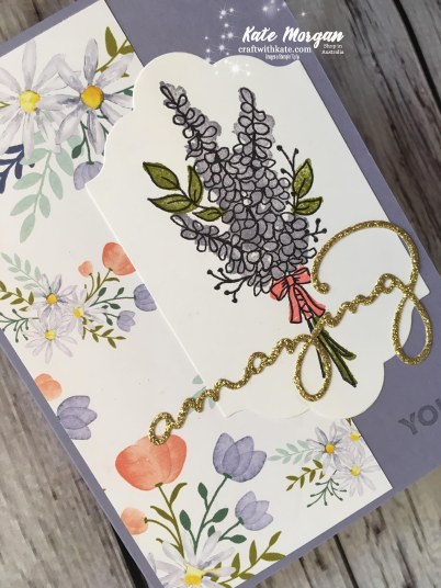 Stampin Ups Lots of Lavender, Amazing You, Celebrate you thinlits dies & Delightful Daisy DSP by Kate Morgan, Independent Demonstrator Australia #Occasions2018 #Saleabration2018