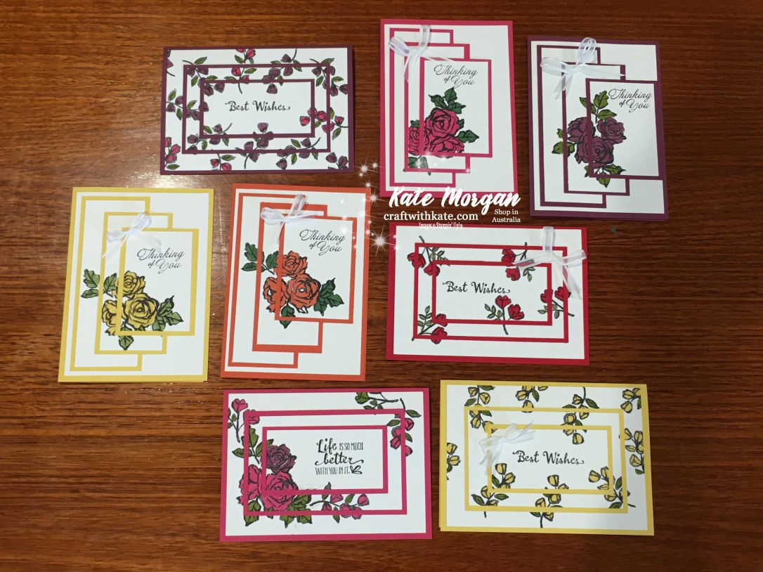 Triple Time Technique using Stampin Up Petal Palette by Kate Morgan Independent Demonstrator Australia