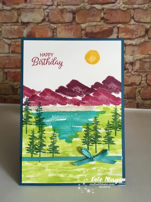 Waterfront Birthday card Occasions 2018 using Stampin Up by Kate Morgan Independent Demonstrator Australia