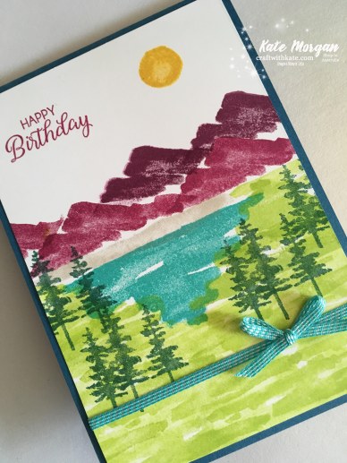 Waterfront Birthday card Occasions 2018 using Stampin Up by Kate Morgan, Independent Demonstrator, Australia.