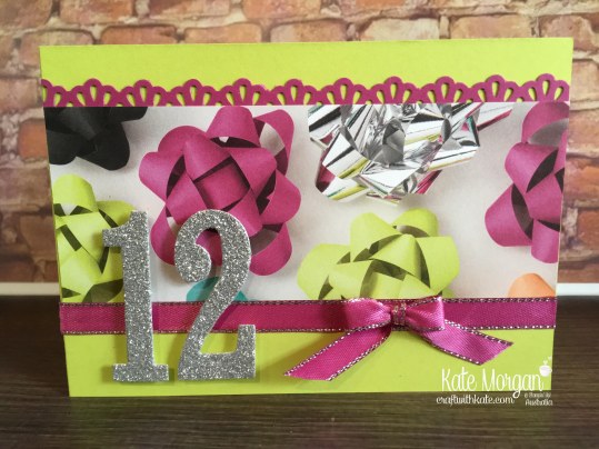 Quick Birthday Cards using Stampin Up Number of Years, Large Numbers, Picture Perfect Party DSP by Kate Morgan, Australia 2018 Occasions.