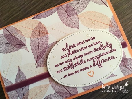 Statement of My Heart Stampin Up Natures Poem DSP by Kate Morgan. Australia 2018