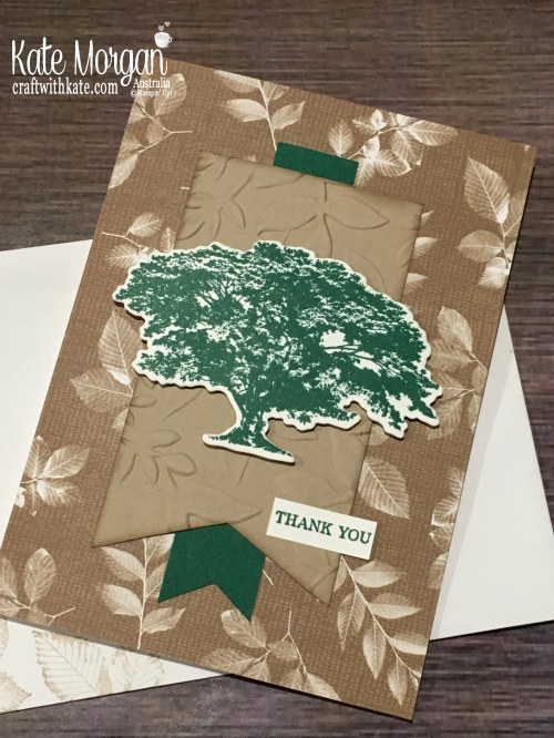 Rooted in Nature, Thank You card, Stampin Up 2018 by Kate Morgan Australia.