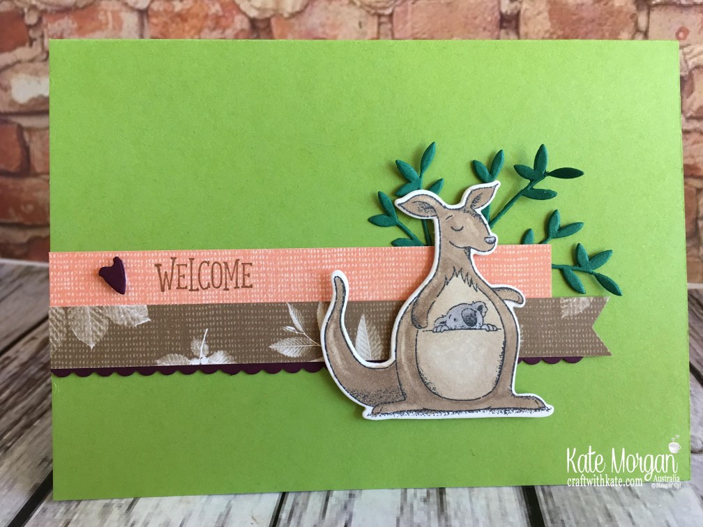 Animal Outings welcome card, Stampin Up by Kate Morgan, Australia, 2018..JPG