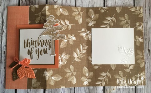 Fun Fold Nature's Poem DSP, Rooted in Nature Stampin Up Thinking of You Card by Kate Morgan, Australia 2018.