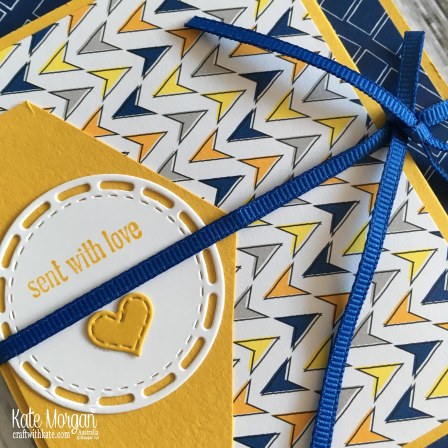 Crushed Curry Colour Creations using Stampin Up Best Route DSP by Kate Morgan Australia 2018.