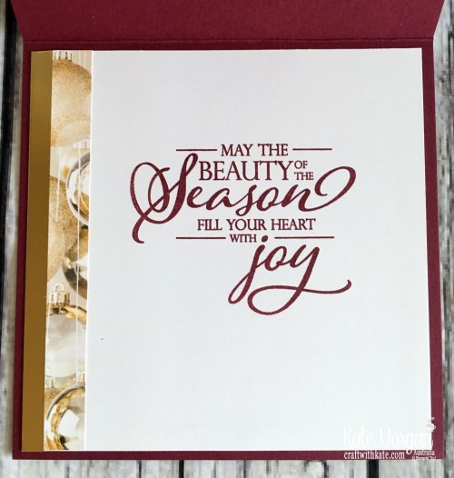 Merry Christmas to All Stampin Up by Kate Morgan, Australia 2018