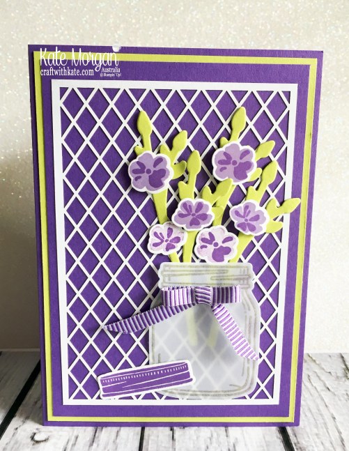 Colour Creations Blog Hop Gorgeous Grape Jar of Love Stampin Up by Kate Morgan Australia 2018.