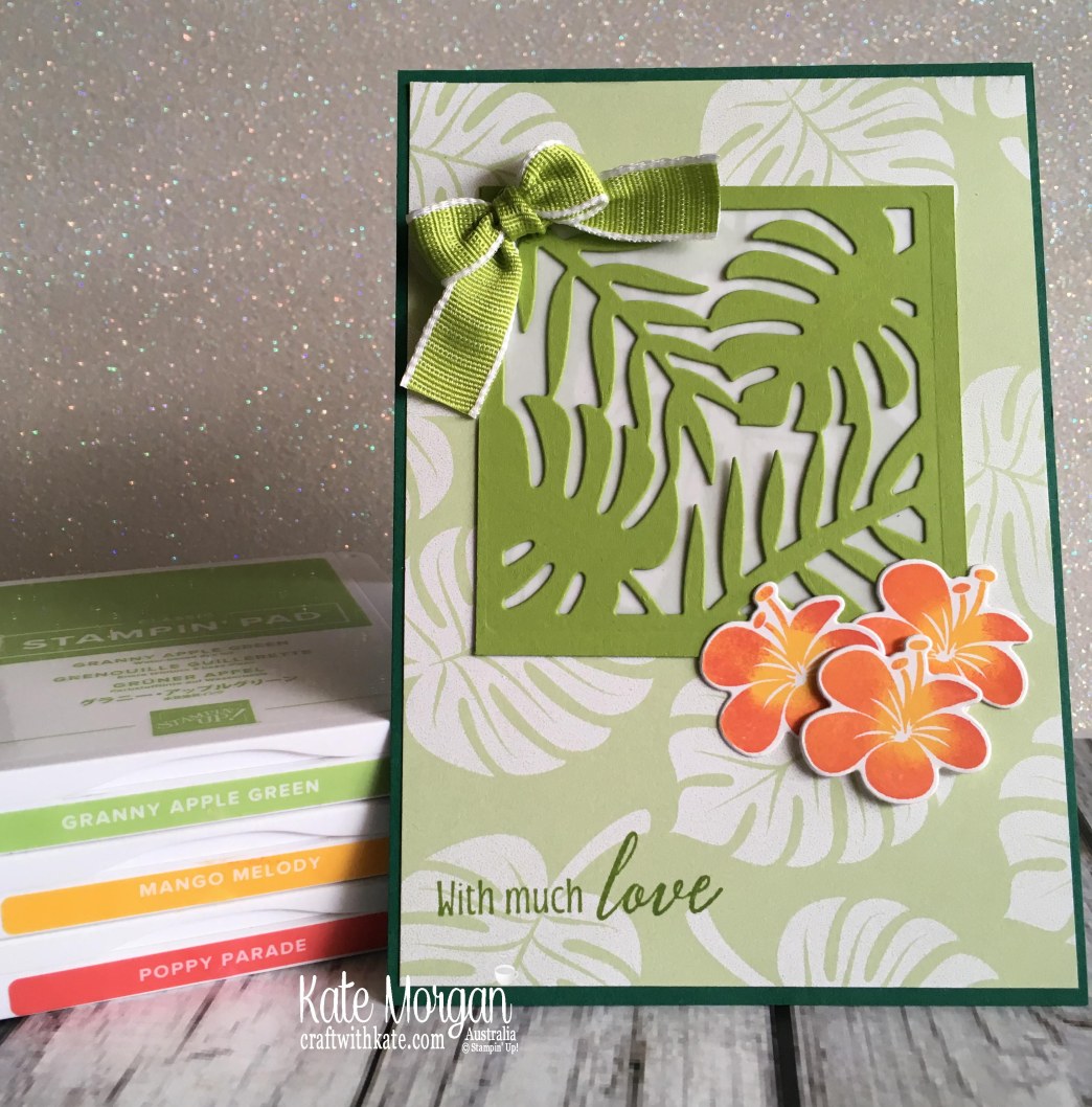 Colour Creations Blog Hop Granny Apple Green in Tropical Chic Stampin Up 2018 by Kate Morgan Australia..JPG