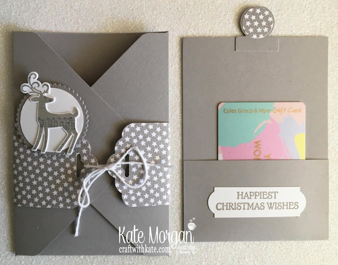 Pocket Gift Card for Christmas 2018 using Stampin Up Dashing Deer, Festive Farmhouse DSP by Kate Morgan Australia..JPG