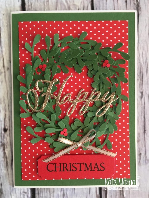 Sprig Christmas Wreath by Kate Morgan Stampin Up Australia 2018