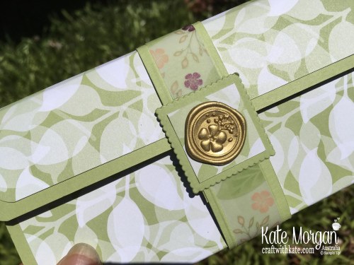 Gift Purse using Stampin Up Floral Romance DSP Occasions 2019 by Kate Morgan Australia