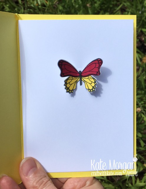 window card using stampin up butterfly gala, happiness blooms occasions 2019 by kate morgan, australia