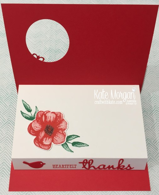 Heartfelt Thanks with Stampin Up Painted Seasons Bundle, Well Said, Well Written by Kate Morgan Australia, Occasions 2019.
