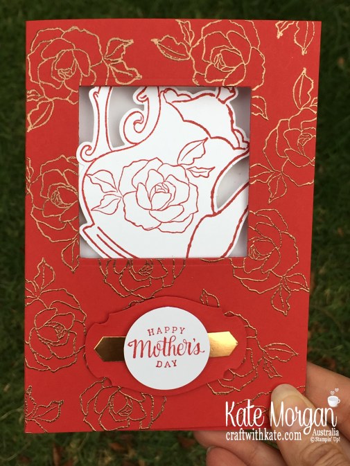 Tea Together Mother's Day card for Colour Creations Blog Hop Stampin Up Occasions 2019 by Kate Morgan Australia.