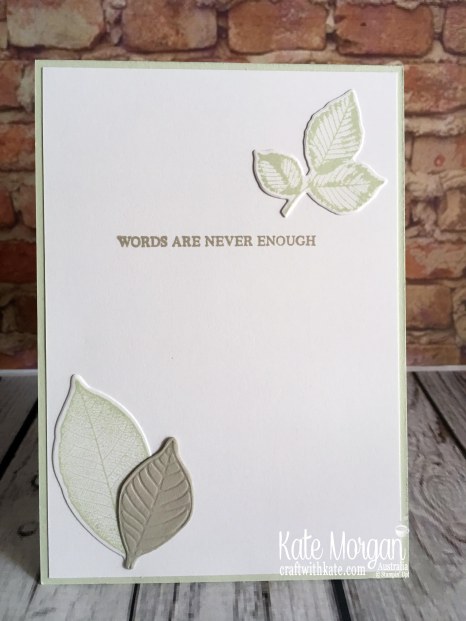 Thank you card with Stampin Up Rooted in Nature Bundle by Kate Morgan Australia. 2019 Colour Creations Sahara Sand.JPG